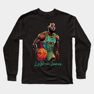 Lebron James goat Victor illustration artwork Long Sleeve T-Shirt